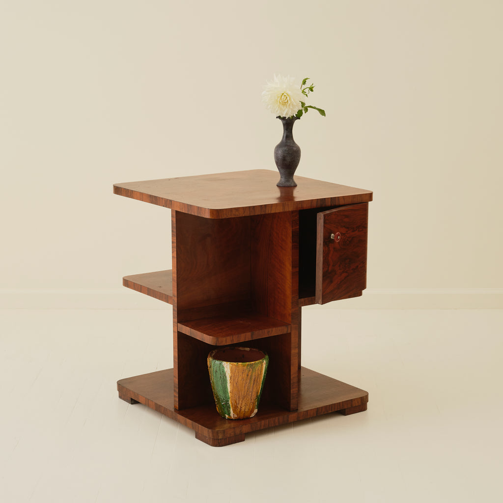 Swedish Art Deco Wood Side Table, 1940's