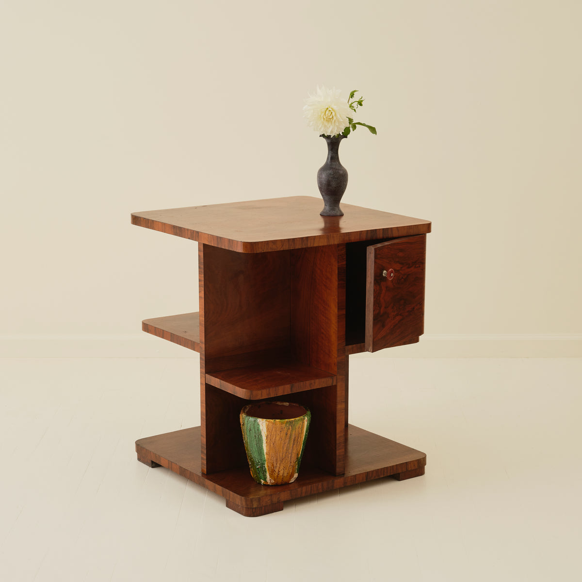 Swedish Art Deco Wood Side Table, 1940's