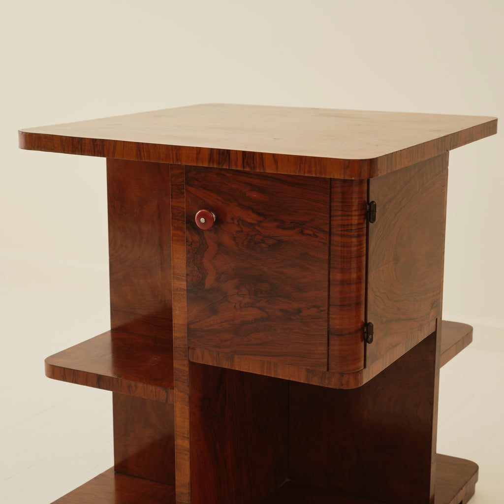 Swedish Art Deco Wood Side Table, 1940's