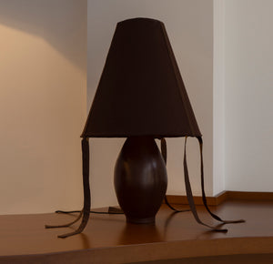 Brown Ceramic Lamp Large by Los Objetos Decorativos