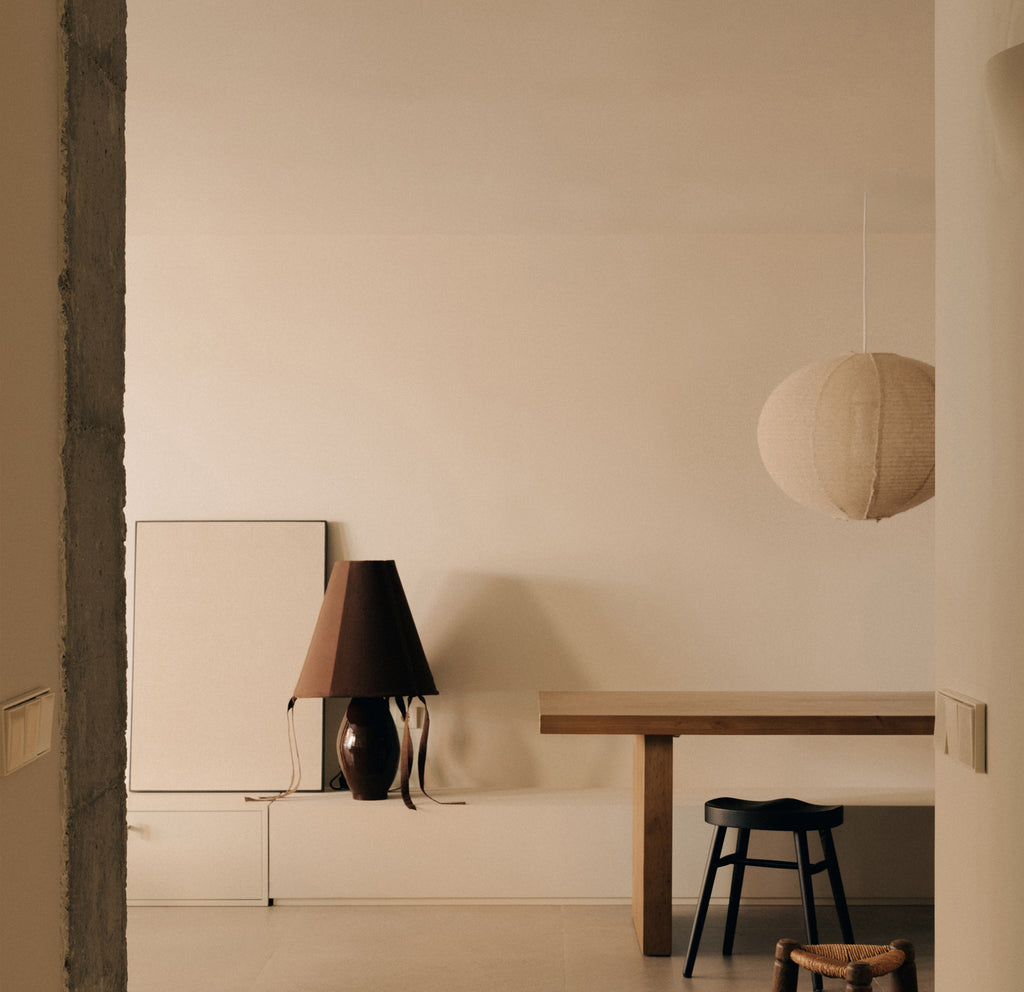 Brown Ceramic Lamp Large by Los Objetos Decorativos