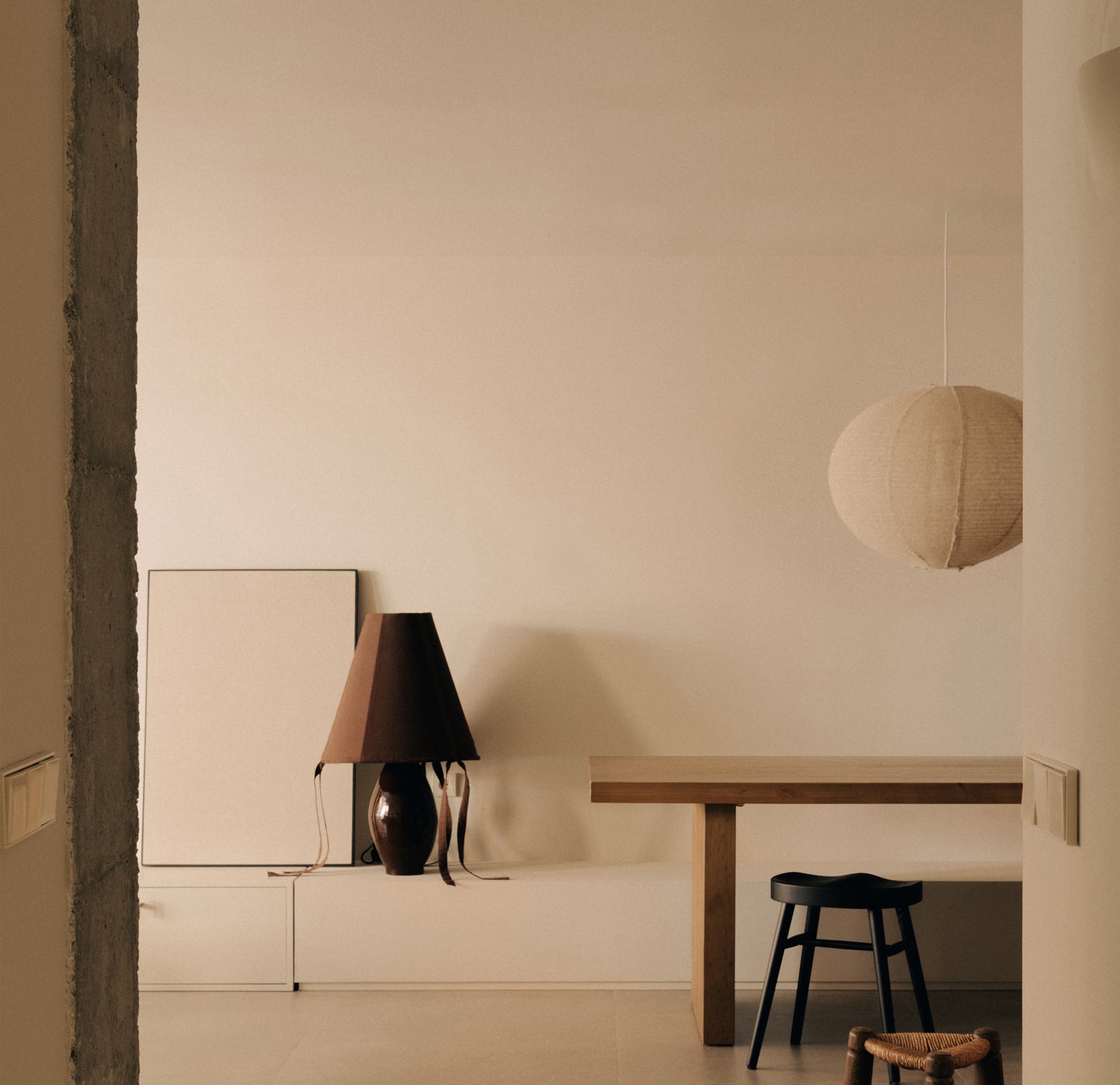 Brown Ceramic Lamp Large by Los Objetos Decorativos