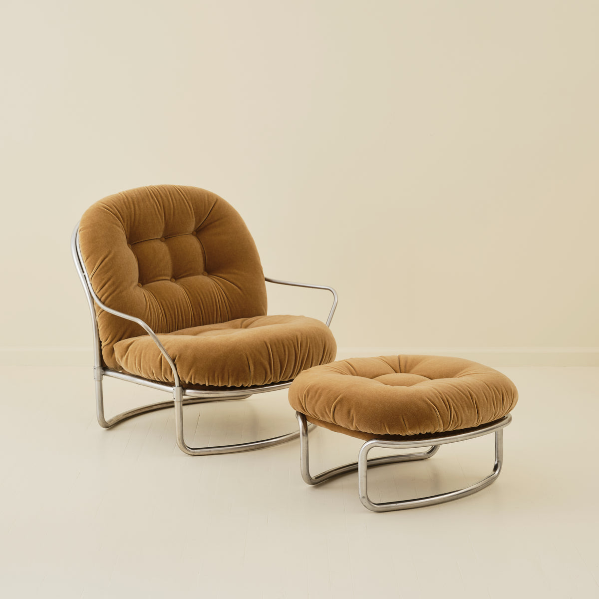 Carlo De Carli Model 915 Armchair With Ottoman by Cinova, 1960s