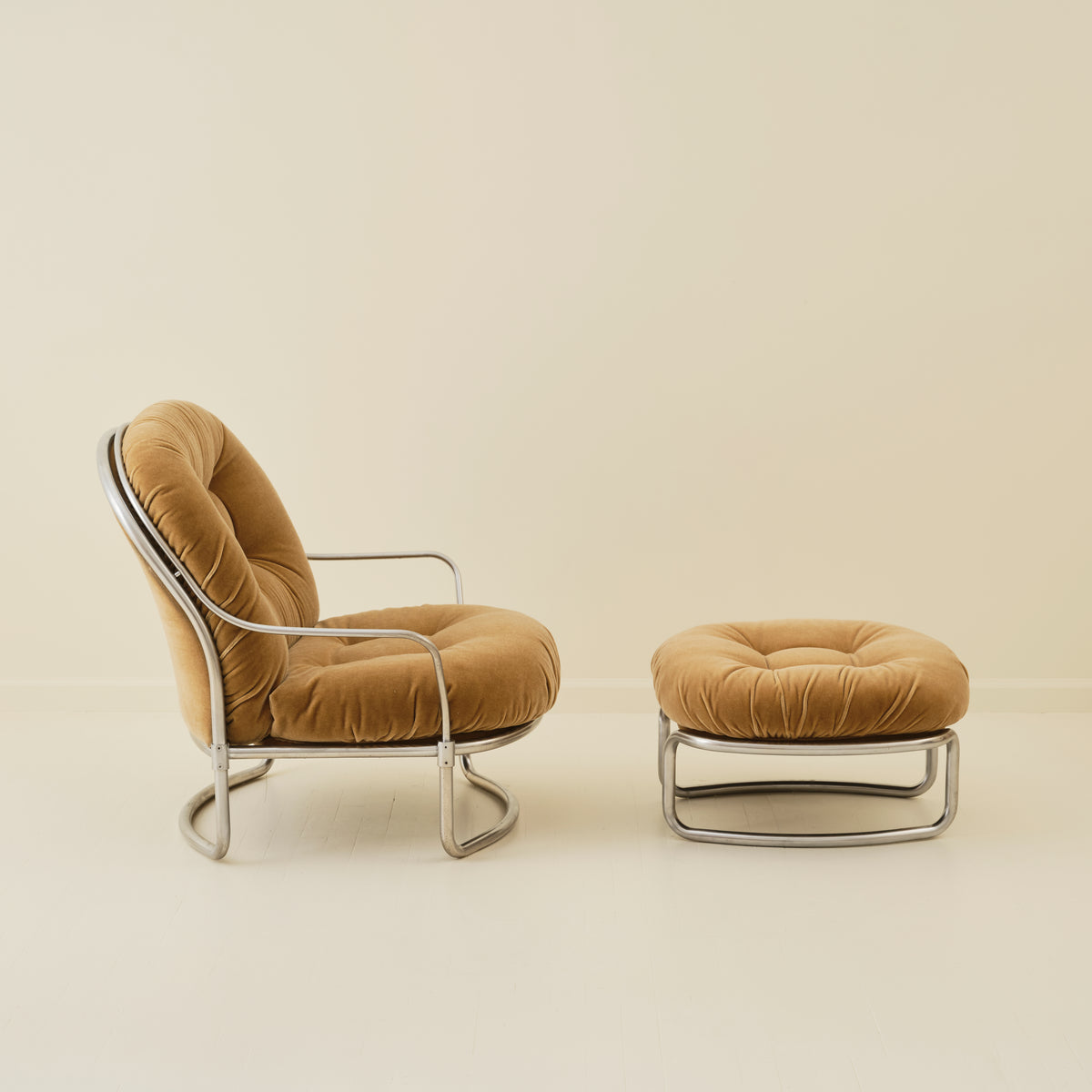 Carlo De Carli Model 915 Armchair With Ottoman by Cinova, 1960s