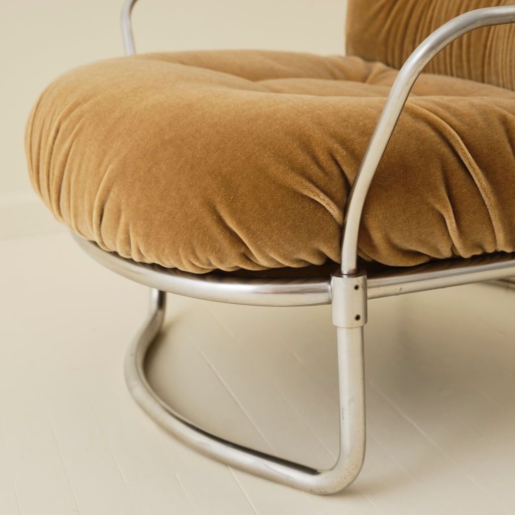 Carlo De Carli Model 915 Armchair With Ottoman by Cinova, 1960s