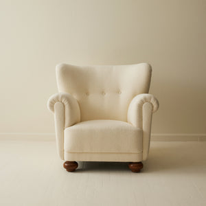 Danish Wingback Lounge Chair, 1940's.