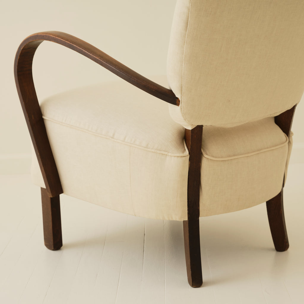 Jindrich Halabala Art Deco Bentwood Armchairs, 1940's