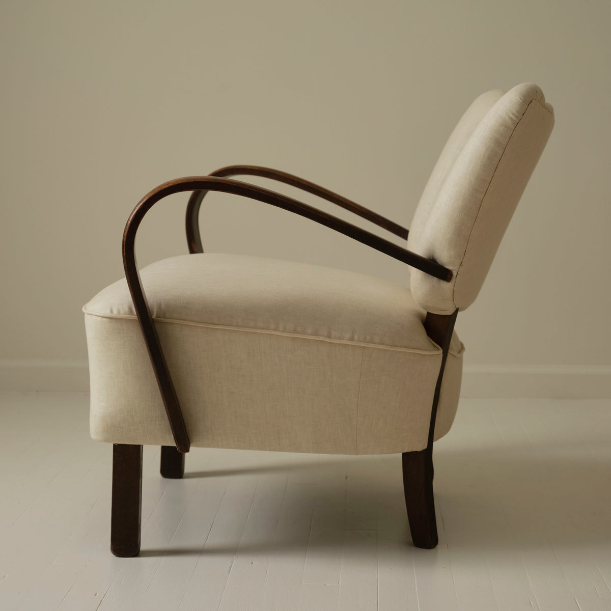 Jindrich Halabala Art Deco Bentwood Armchairs, 1940's