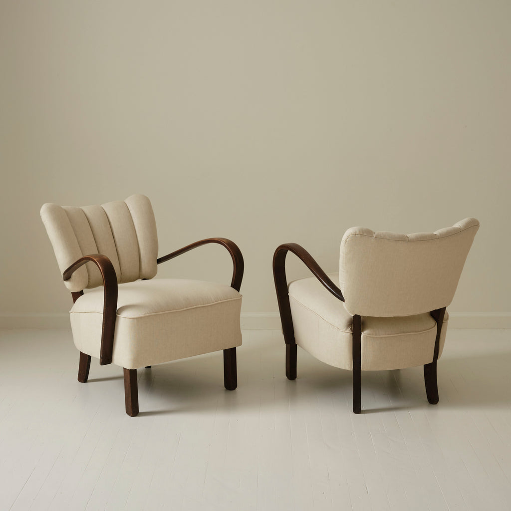 Jindrich Halabala Art Deco Bentwood Armchairs, 1940's