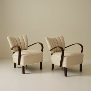 Jindrich Halabala Art Deco Bentwood Armchairs, 1940's