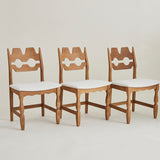 Henry Kjaernulf Oak "Razorblade" Chairs, 1960s Vintage Danish Mid Century, Set of 6