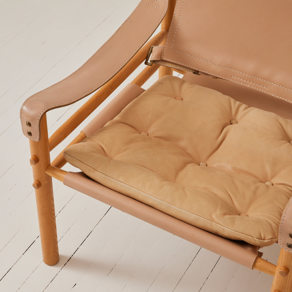 Arne Norell "Sirocco" Safari Leather Lounge Chairs, 1960's, a Pair