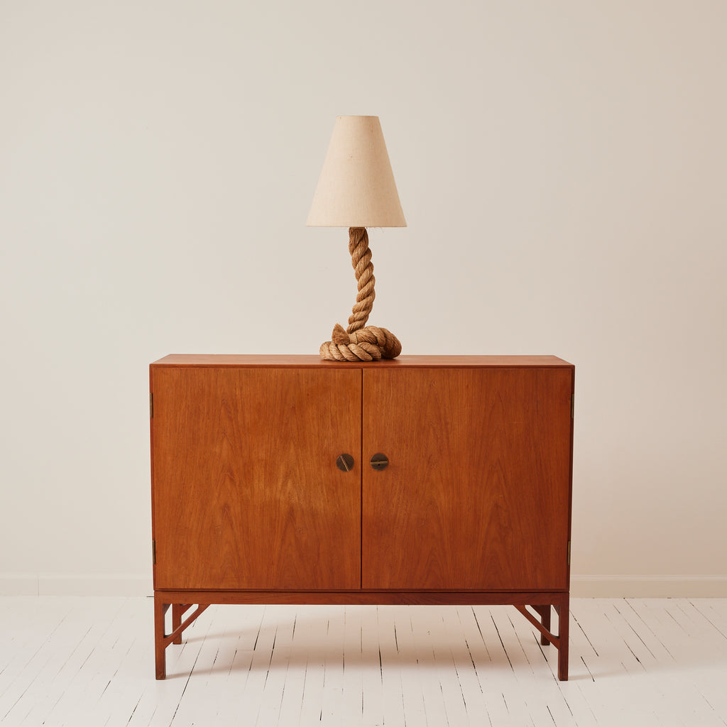 Audoux and Frida Minet Rope Table Lamp, French Mid Century, 1960s