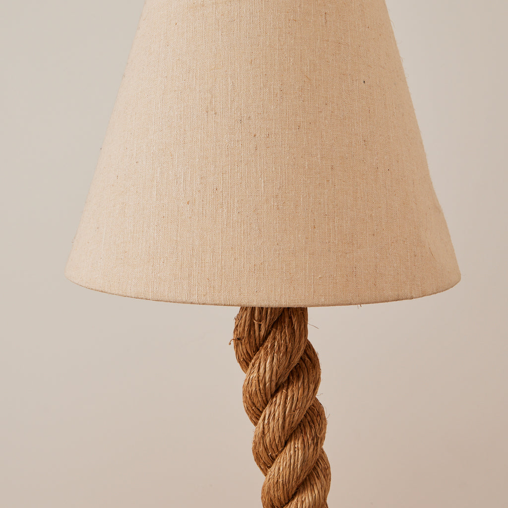 Audoux and Frida Minet Rope Table Lamp, French Mid Century, 1960s