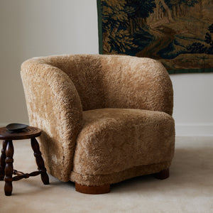 Danish Sheepskin Club Chair, 1930-40's.