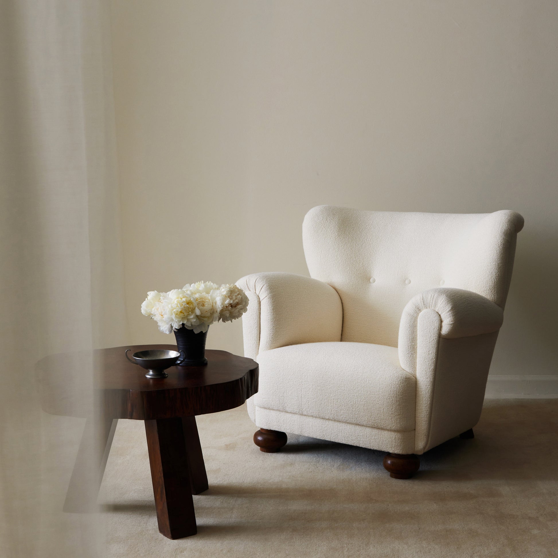 Danish Wingback Lounge Chair, 1940's.