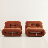 SOLD Afra and Tobia Scarpa "Soriana" Italian Lounge Chairs, 1970's