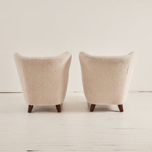 Load image into Gallery viewer, SOLD Swedish Modern Armchairs in Sheepskin, 1950&#39;s
