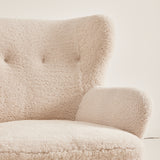 SOLD Swedish Modern Armchairs in Sheepskin, 1950's