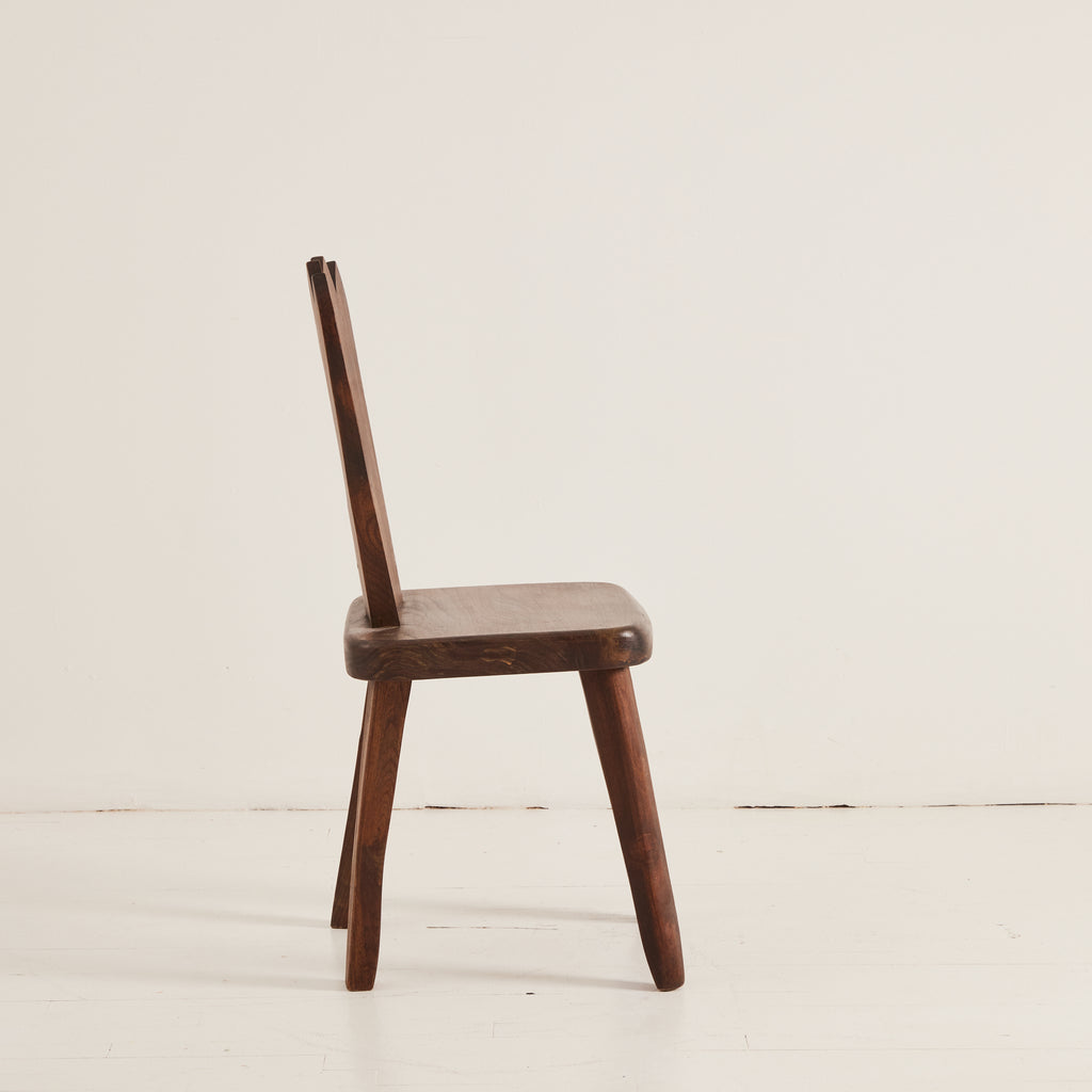 Olavi Hänninen "King" Chair, 1960s Vintage Solid Elm Brutalist Chair for Mikko Nupponen