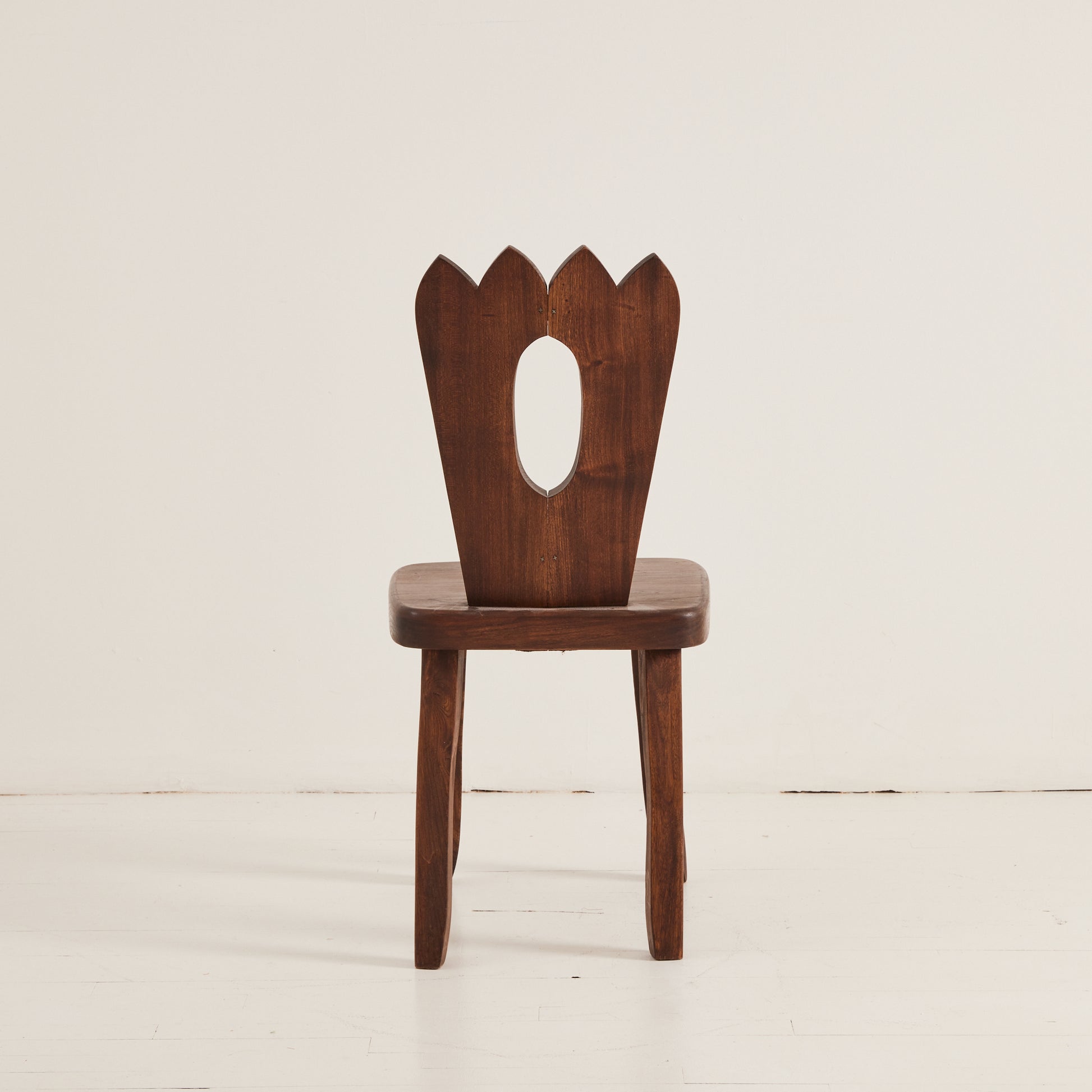 Olavi Hänninen "King" Chair, 1960s Vintage Solid Elm Brutalist Chair for Mikko Nupponen