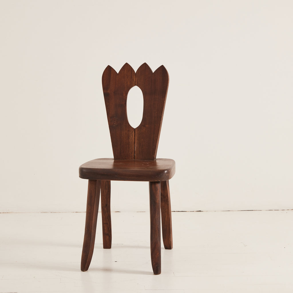 SOLD Olavi Hänninen Brutalist Solid Elm "King" Chair, Finland, 1960s