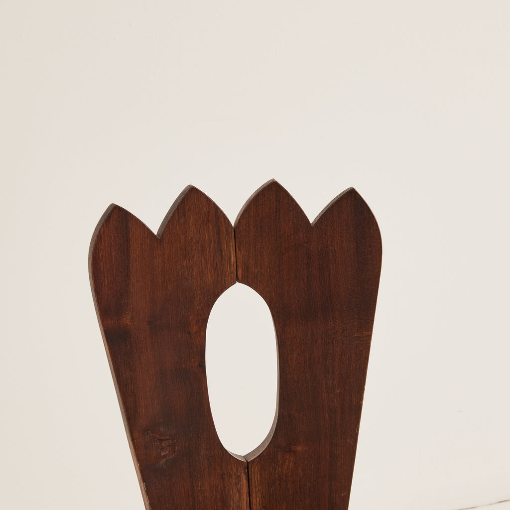 Olavi Hänninen "King" Chair, 1960s Vintage Solid Elm Brutalist Chair for Mikko Nupponen