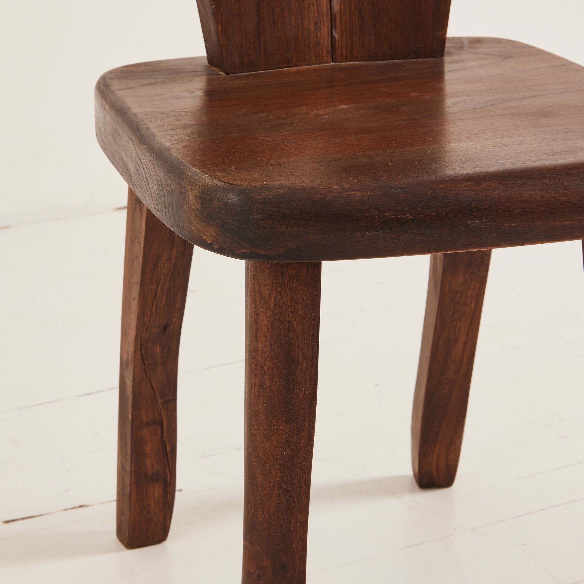 Olavi Hänninen "King" Chair, 1960s Vintage Solid Elm Brutalist Chair for Mikko Nupponen