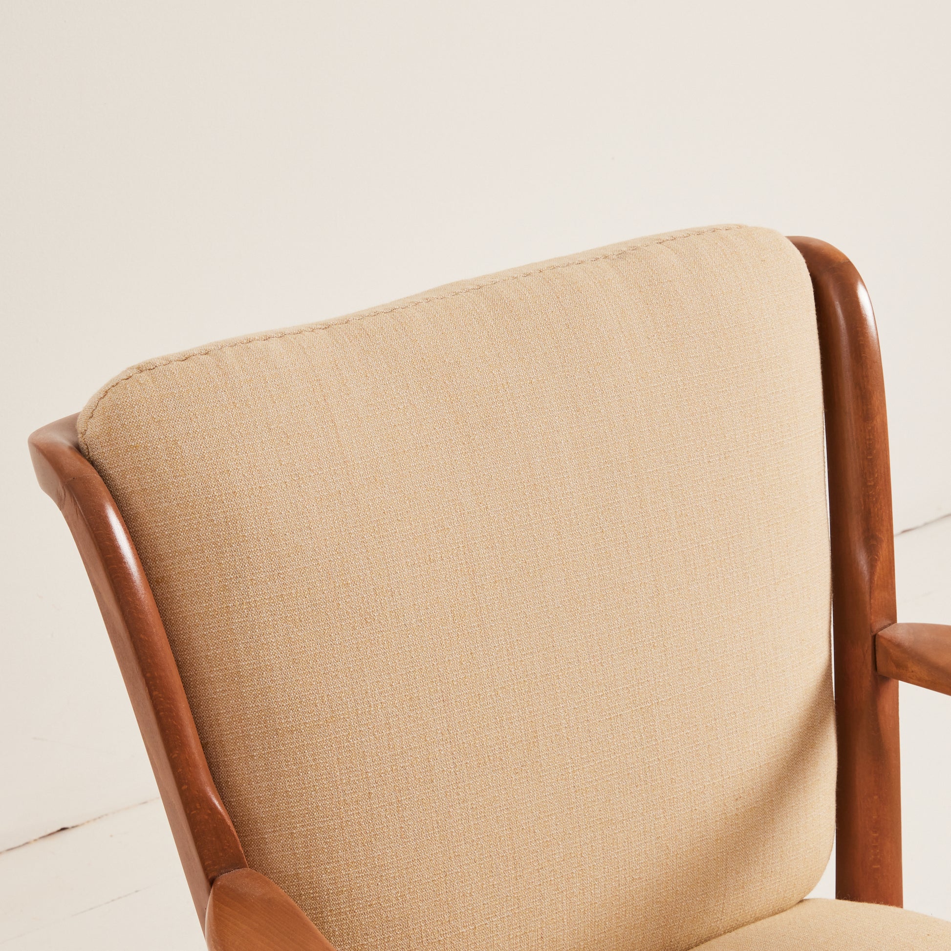 SOLD Alfred Christensen Danish Modern Armchairs, Beech Frame With Cushions, 1940's