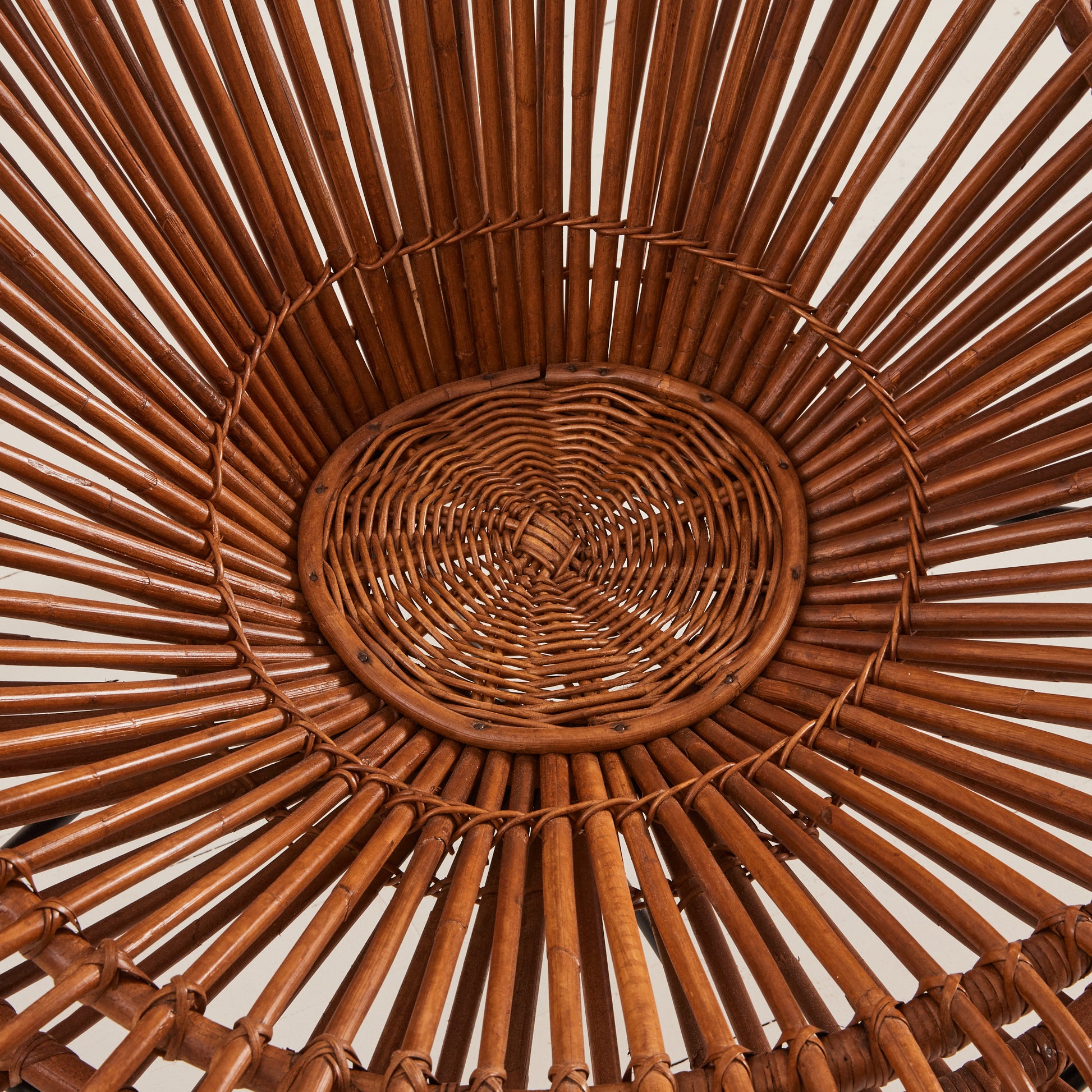 SOLD Janine Abraham and Dirk Jan Rol Rattan Lounge Chair, France 1950's