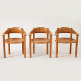 Rainer Daumiller Dining Chairs, 1970s Vintage Solid Pine Chairs for Hirtshals Savvaerk, Set of 6