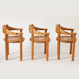 Rainer Daumiller Dining Chairs, 1970s Vintage Solid Pine Chairs for Hirtshals Savvaerk, Set of 6