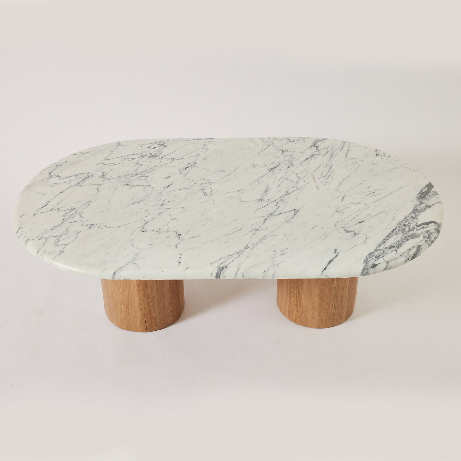 SOLD Marble Coffee Table with Oak legs
