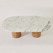 Load image into Gallery viewer, Marble Coffee Table with Oak legs
