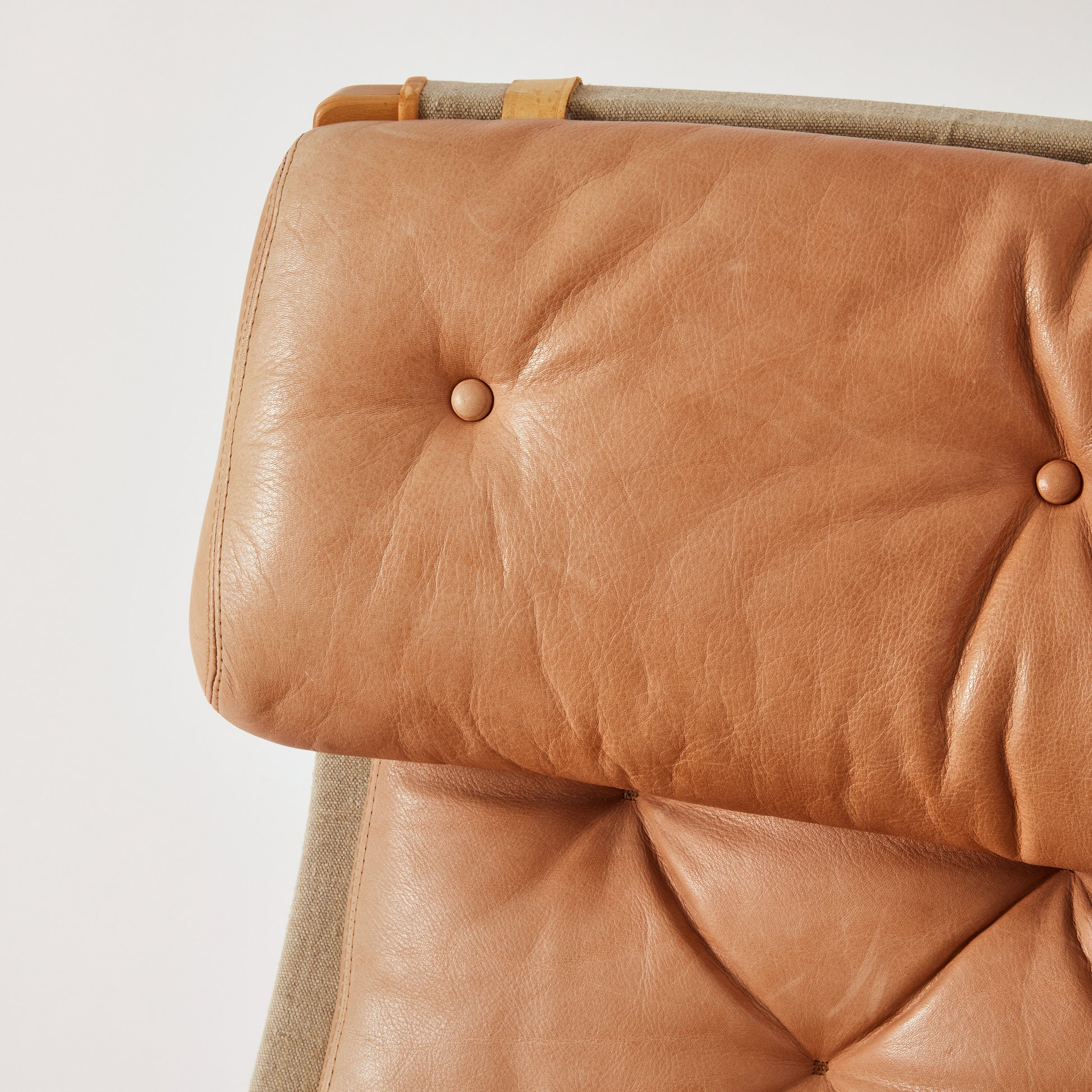 SOLD Bruno Mathsson Pernilla Leather Chair, DUX, Sweden