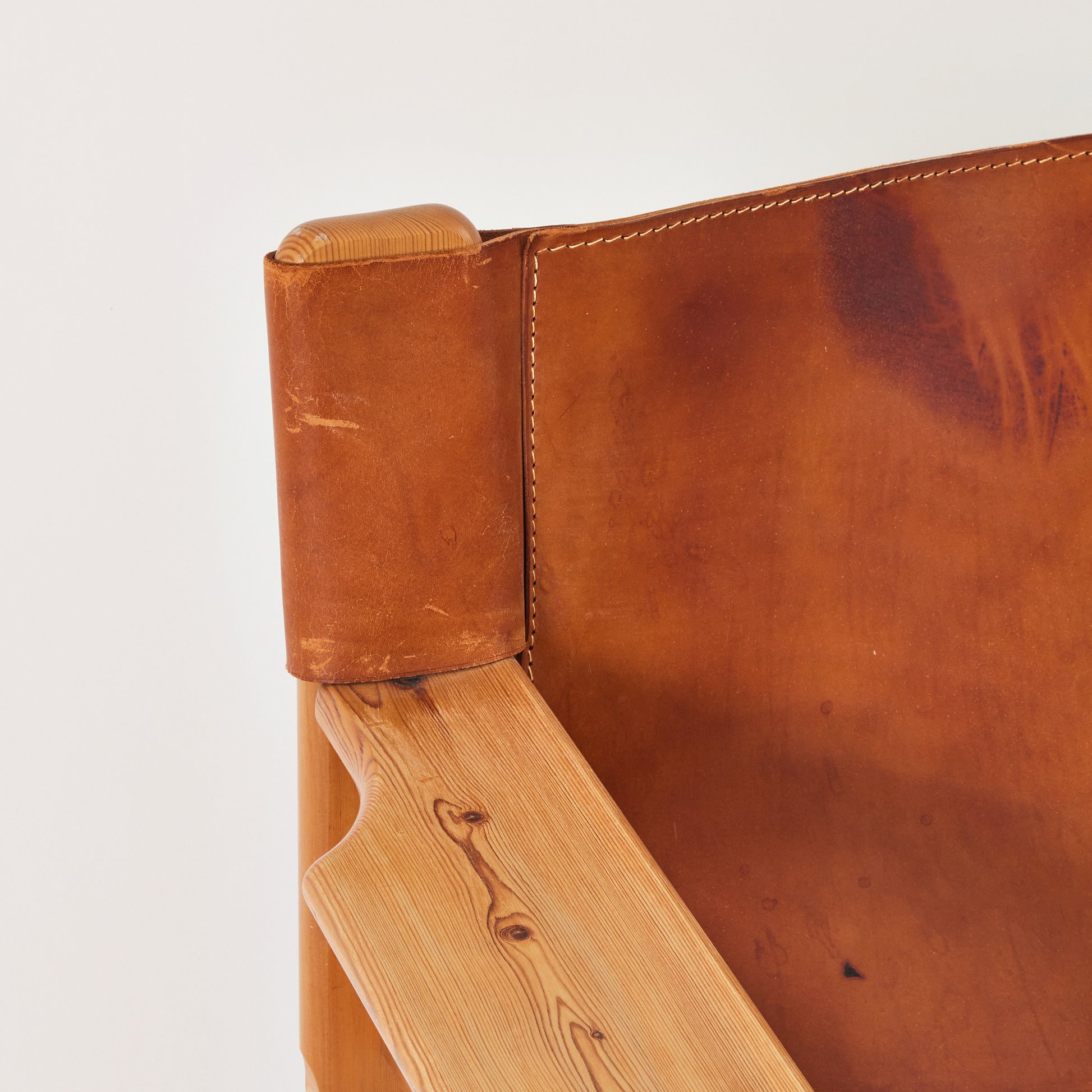 SOLD Karin Mobring designed Pine and Leather "Natura" Chairs, a pair