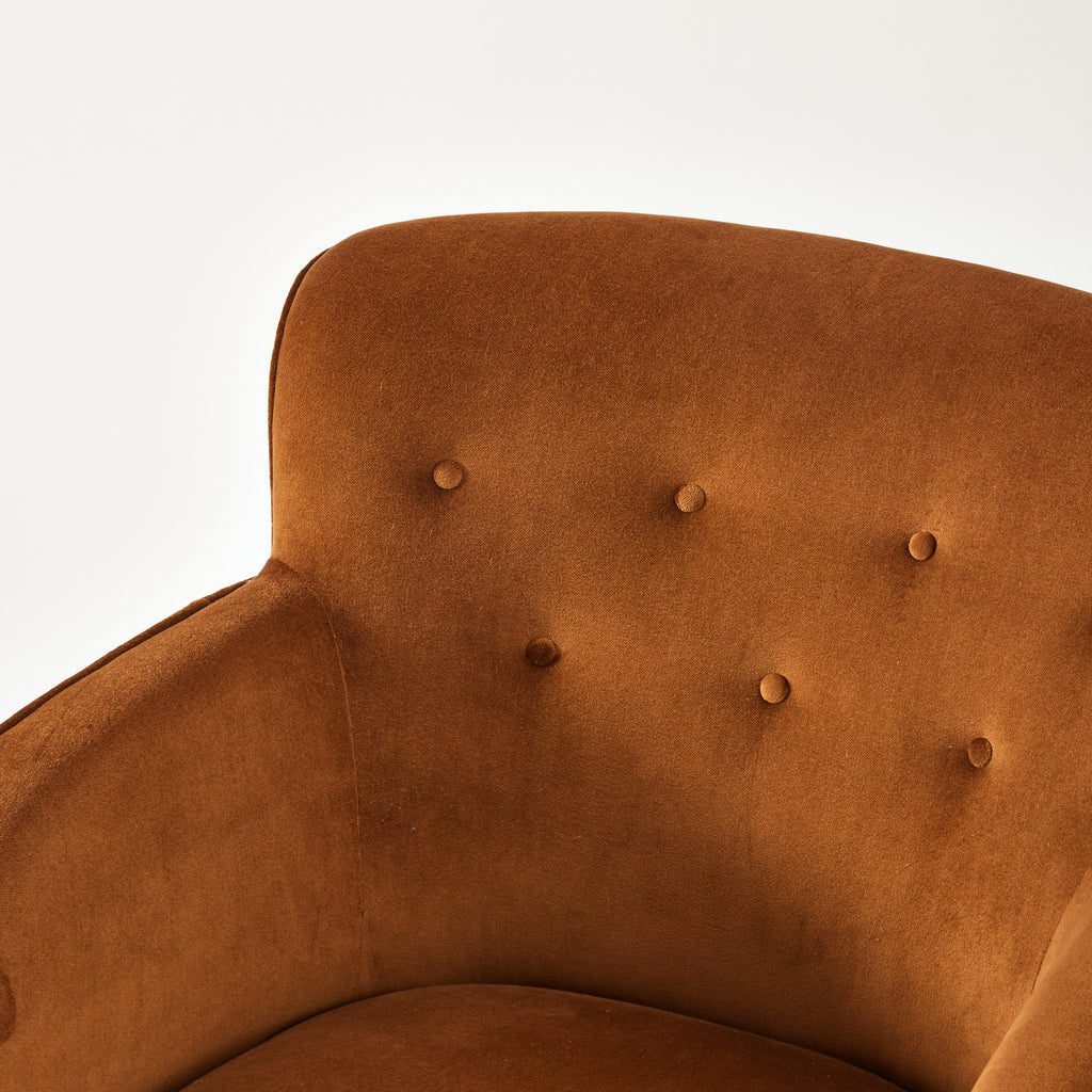 SOLD Swedish Armchairs in Velvet, 1920's/30s