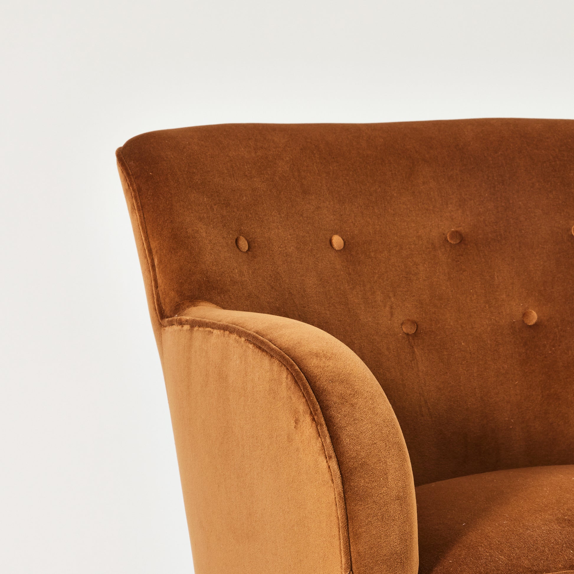 SOLD Swedish Armchairs in Velvet, 1920's/30s
