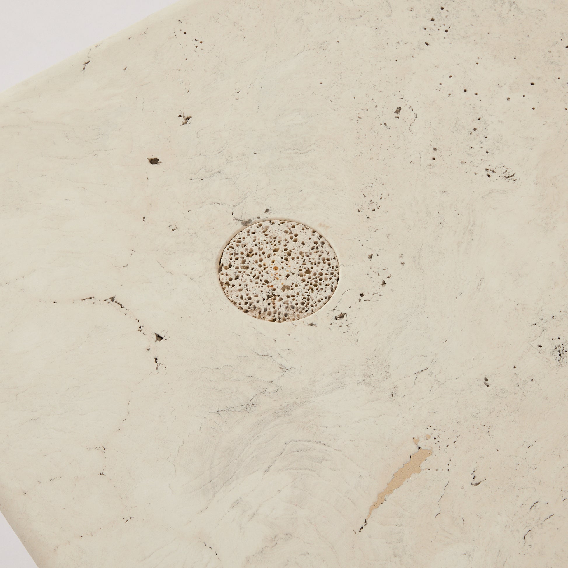 SOLD Angelo Mangiarotti Travertine Coffee Table for Up and Up, 1970's
