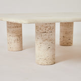 SOLD Angelo Mangiarotti Travertine Coffee Table for Up and Up, 1970's