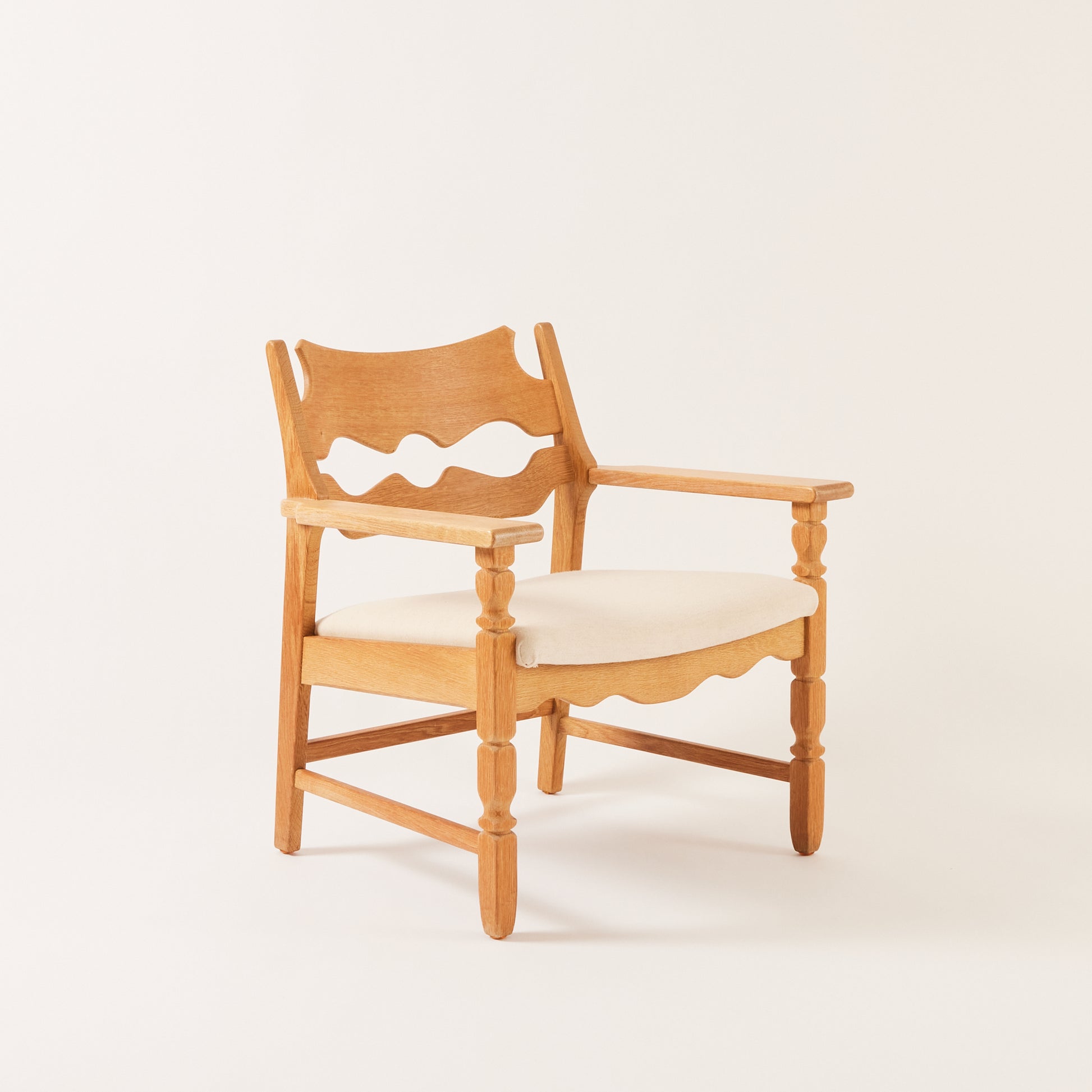 SOLD Henry Kjærnulf "Razor" Lounge Chairs in Oak, 1970's