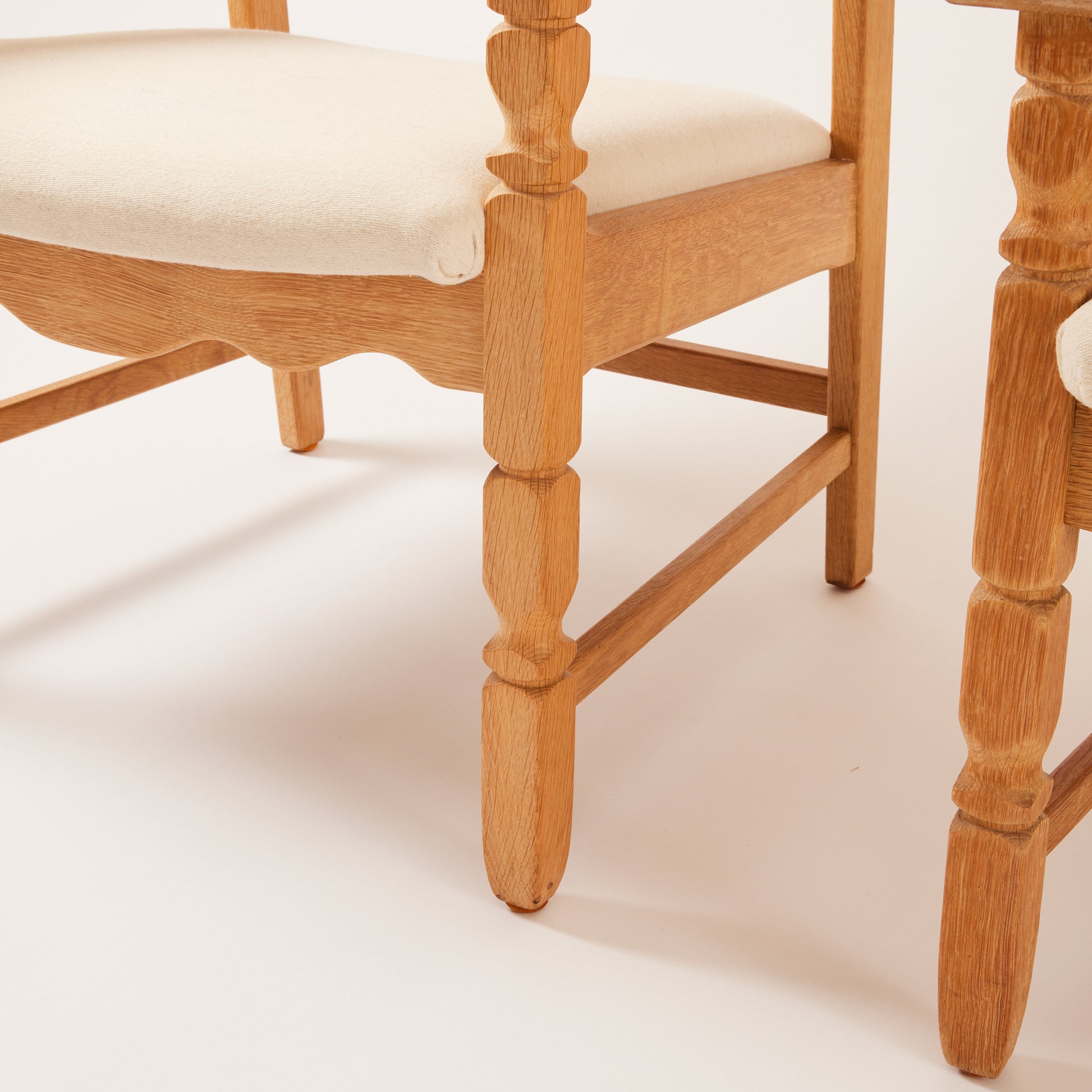 SOLD Henry Kjærnulf "Razor" Lounge Chairs in Oak, 1970's