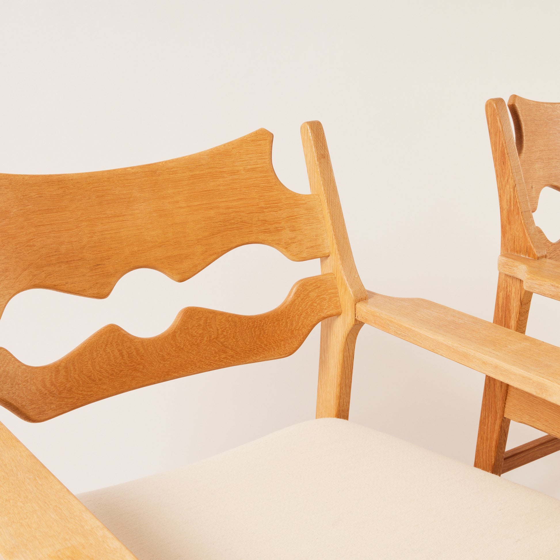 SOLD Henry Kjærnulf "Razor" Lounge Chairs in Oak, 1970's