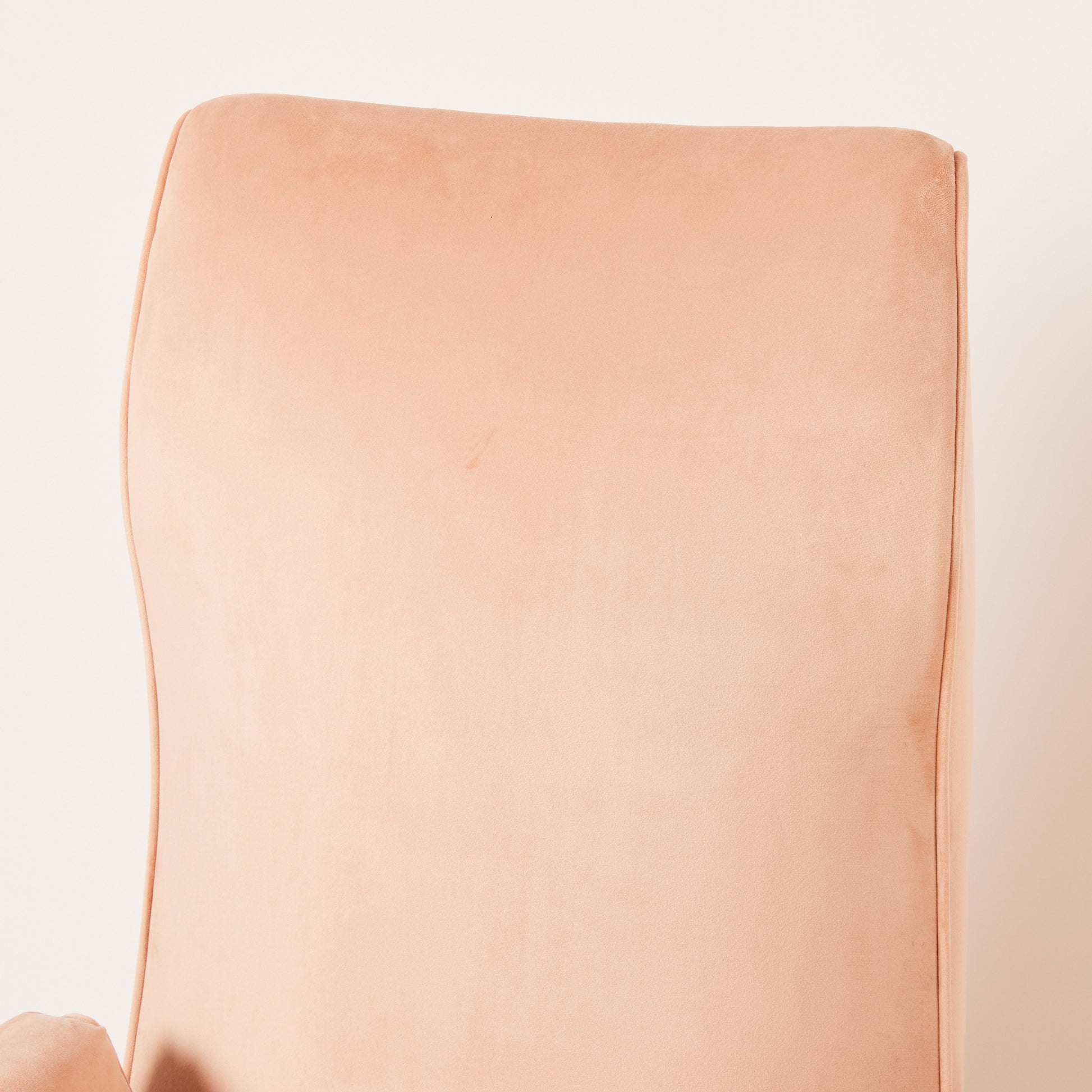 SOLD Gio Ponti Velvet Armchairs, Vintage 1940s High Back Blush Armchairs for ISA Bergamo, Set of 2