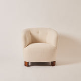 SOLD Danish easy chairs in Sherpa Boucle, 1930's/40's