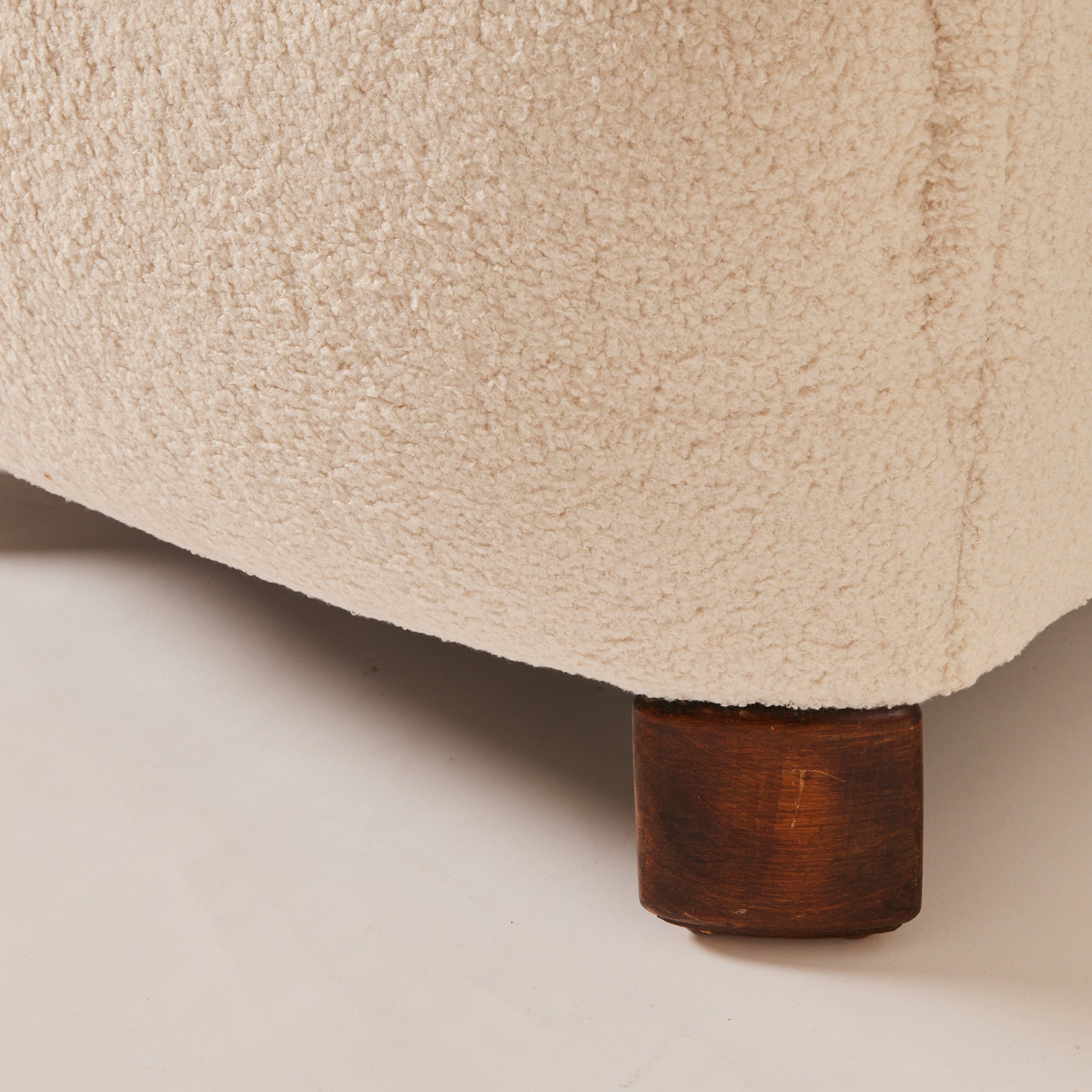 SOLD Danish easy chairs in Sherpa Boucle, 1930's/40's