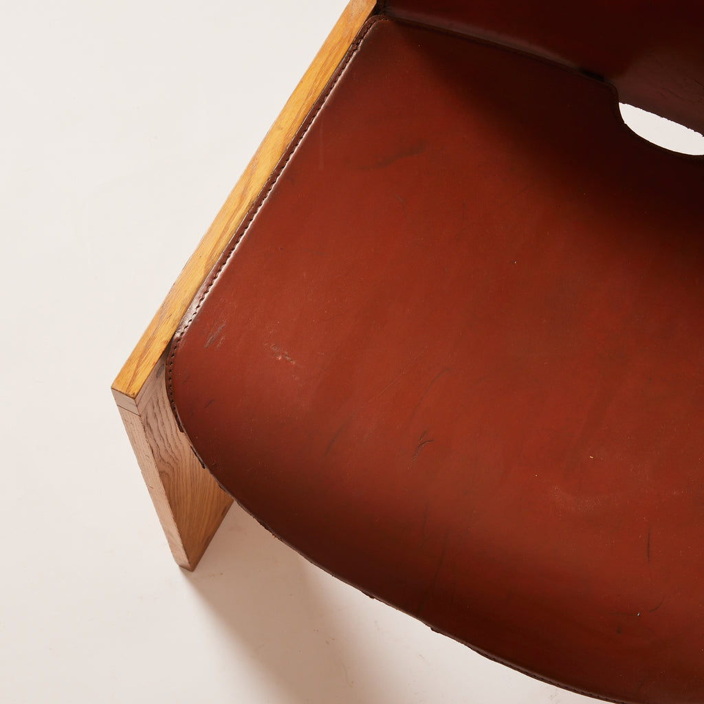 SOLD Tobia Scarpa "Dialogo" Chairs | 1970s Vintage Leather Chairs for B&B Italia, Set of 4
