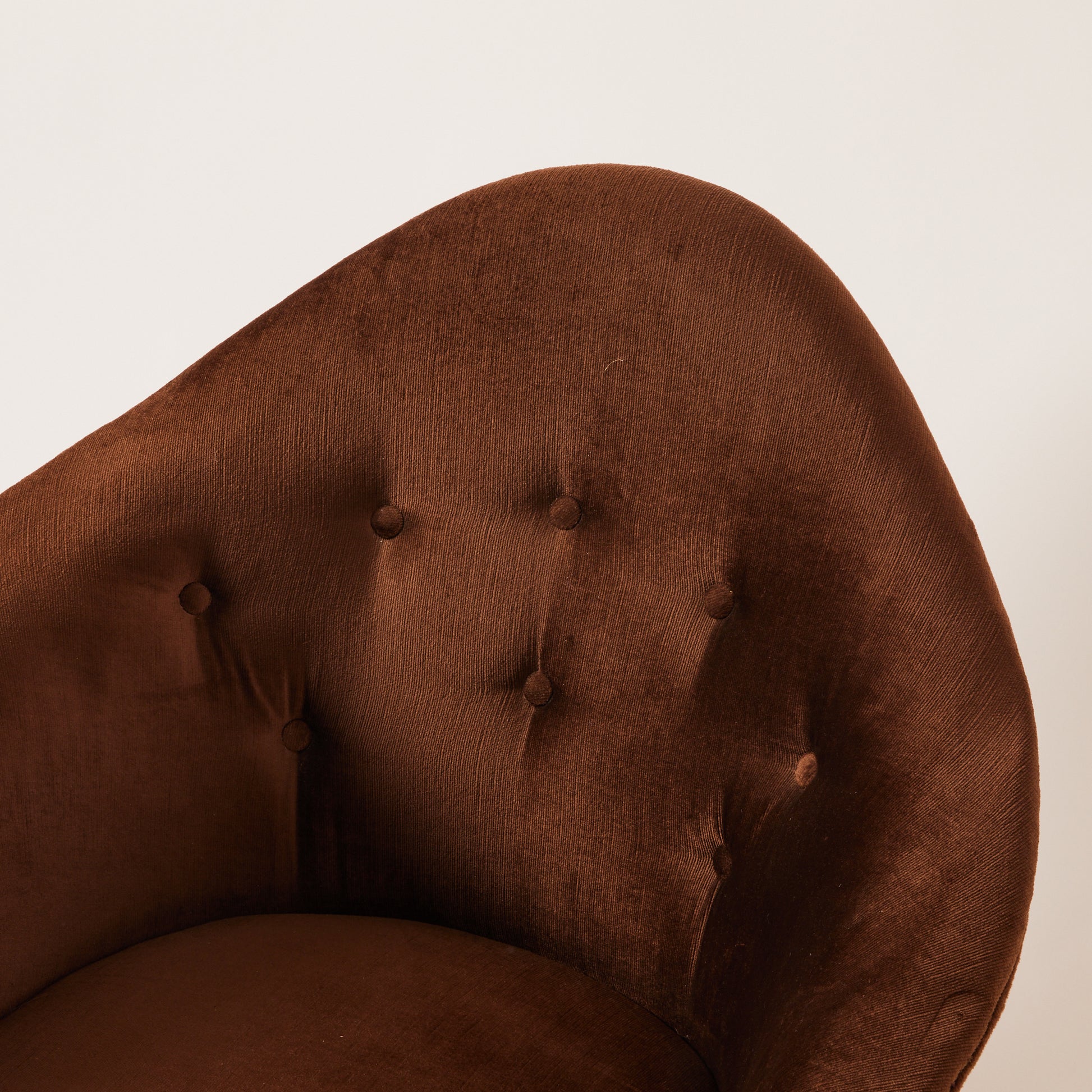 Kerstin Hörlin-Holmquist "Lilla Adam" Lounge Chair , Vintage 1950s Midcentury Velvet and Beech for Nordiska Kompaniet