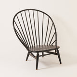 Black Lacquered Chair, Mid 20th century