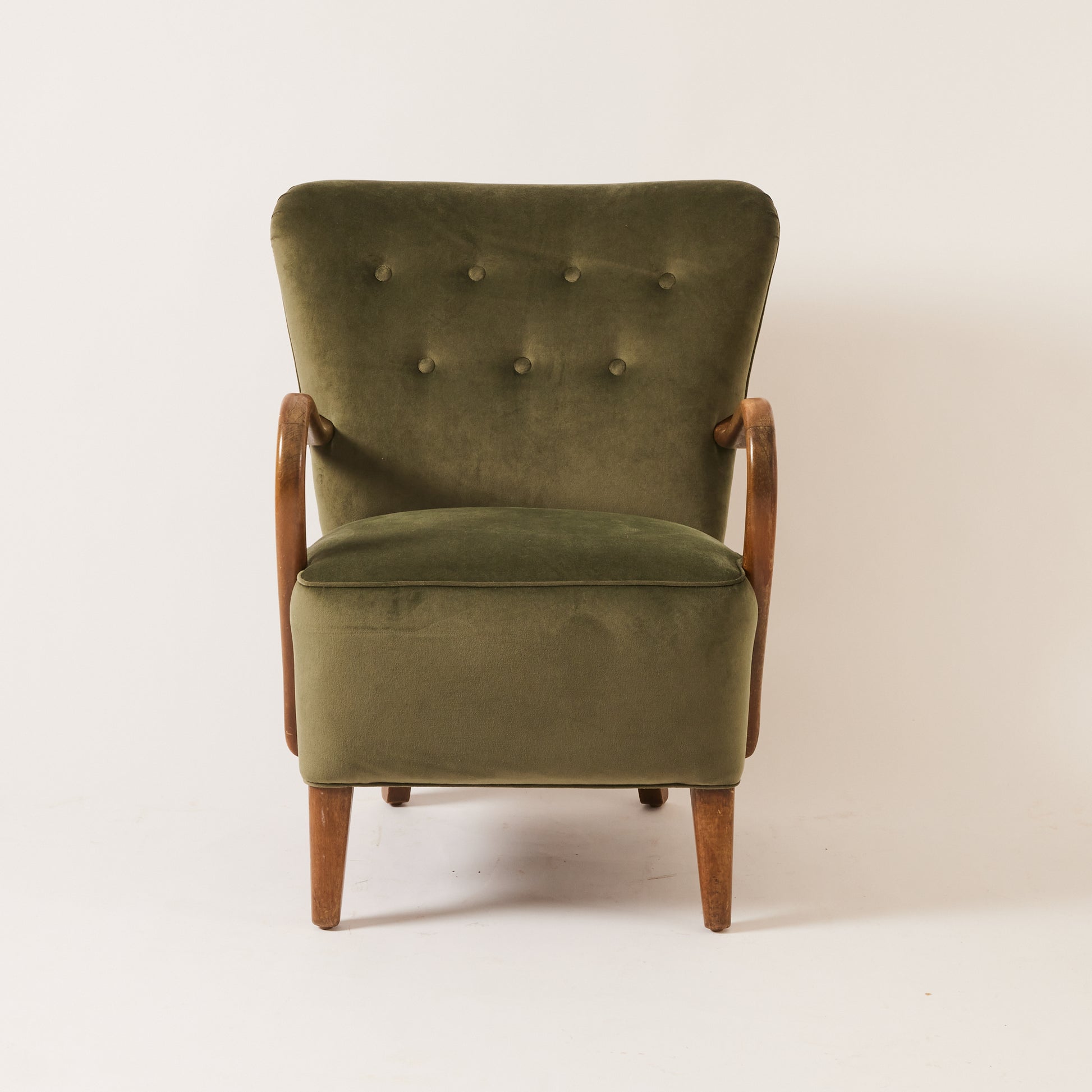 SOLD Danish Armchair in Velvet, Afred Christiansen, 1950's